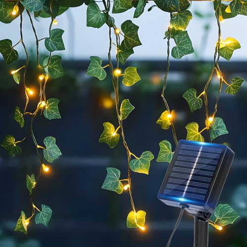 Aigostar Lichtervorhang Solar 3M+1M*1M 70 LED Künstlicher Efeu Lichterkette IP65 Grüne Blatt lichter, 8 Modi Lichterkettenvorhang für Garten Balkon Zaun Hochzeit Party Schlafzimmer, Warmweiß Aigostar Lichtervorhang Solar 3M+1M*1M 70 LED Künstlicher Efeu Lichterkette IP65 Grüne Blatt lichter, 8 Modi Lichterkettenvorhang für Garten Balkon Zaun Hochzeit Party Schlafzimmer, Warmweiß von Aigostar