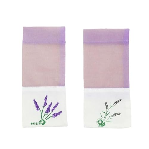 Aihoom 20 Stück leere Lavendelbeutel, violett, Baumwoll-Gaze-Beutel, Organzabeutel, getrockneter Lavendel, Duftsäckchen für Schrank, Mottenschutz (Dunkelviolett/Hell) von Aihoom