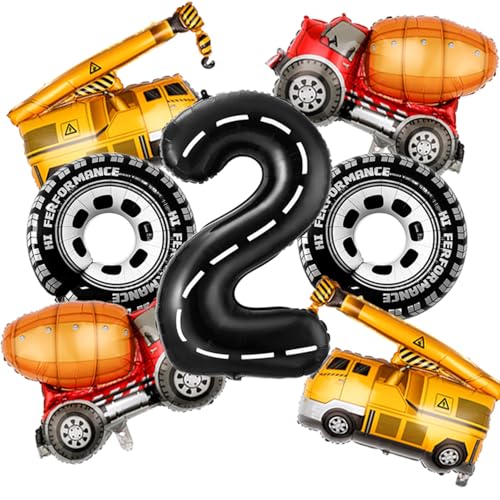 2. Geburtstag Dekorationen für Jungen Bauballons 101,6 cm Zahl 2 Luftballons LKW Folienballon für Bau Geburtstag Party Dekorationen Supplies 2. Geburtstag Dekorationen für Jungen Bauballons 101,6 cm Zahl 2 Luftballons LKW Folienballon für Bau Geburtstag Party Dekorationen Supplies von Aikitub