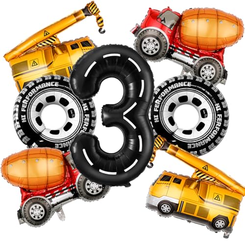 3. Geburtstag Dekorationen für Jungen Bauballons 101,6 cm Zahl 3 Luftballons LKW Folienballon für Bau Geburtstag Party Dekorationen Supplies 3. Geburtstag Dekorationen für Jungen Bauballons 101,6 cm Zahl 3 Luftballons LKW Folienballon für Bau Geburtstag Party Dekorationen Supplies von Aikitub