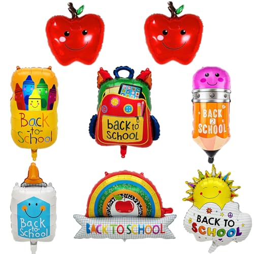 8-teiliges Ballon-Set für den Schulanfang, Apfel-Ballon, Bleistift-Folienballon, Schulanfang, Party-Dekorationen 8-teiliges Ballon-Set für den Schulanfang, Apfel-Ballon, Bleistift-Folienballon, Schulanfang, Party-Dekorationen von Aikitub