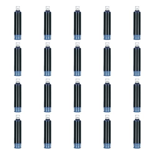 Ailan 20 Stücks Füllfederhalter Nachfüllpatronen, Ersatz Tintenbeutel für DS-1784 Füllfederhalter Schnelltrocknende, Press Type Pen Converter Minen für Studenten (Löschbare Tinte Blau) von Ailan