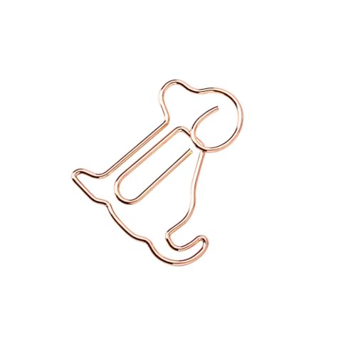 Ailan 30 Stück Büroklammern in Tierform, Foto Memo Clips, Cartoon Hund, Lesezeichen, Pin für Kinder, mehrfarbig, dekorativ, für Erwachsene, Schule, Hund/Roségold Ailan 30 Stück Büroklammern in Tierform, Foto Memo Clips, Cartoon Hund, Lesezeichen, Pin für Kinder, mehrfarbig, dekorativ, für Erwachsene, Schule, Hund/Roségold von Ailan