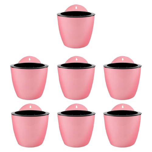 Ailan 7 Stück Kunststoff Pflanzgefäße zum Aufhängen an der Wand mit breitem Anwendungsbereich und selbstbewässerndem Blumentopf aus Premium Harz,Rosa 190 Ailan 7 Stück Kunststoff Pflanzgefäße zum Aufhängen an der Wand mit breitem Anwendungsbereich und selbstbewässerndem Blumentopf aus Premium Harz,Rosa 190 von Ailan