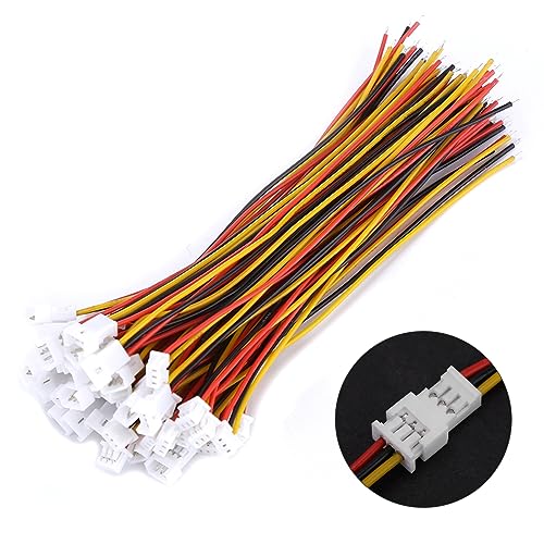 Ailao 20 Paare JST Steckverbinder 1,25mm 3 Pin Männlichen und Weiblichen Steckverbinder Kabelstecker Stecker Und Buchse Mit Kabeln, für LED Lampenleiste RC Spielzeugbatterie von Ailao