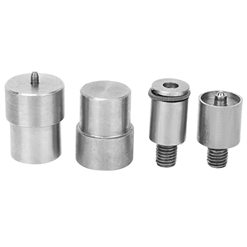Ailao 4 Stück Silberne Druckknopf-Matrizenform, Edelstahl-Ersatz-Sets Für Handpressmaschinenteile Für 651/633/831 Druckknopf von Futtest