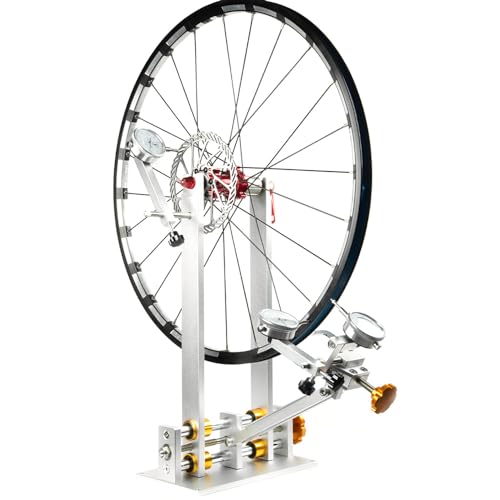 Ailgely Zentrierständer Fahrrad, Rad Tuning Repair Tool Kit, Fahrrad-Rad-Zentrierständer, Fahrrad-Rad-Ausrichtungs-Reparaturwerkzeug mit Messuhr für Schnellspanner und Steckachse von Ailgely