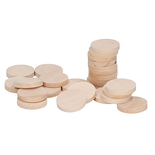 Runde Holzmünzen, Natürliche, Stabile DIY-Holzkreise Zum Bemalen, 50 Stück, 3,1 Cm, Unvollendet, Mehrzweck für Dekoration Runde Holzmünzen, Natürliche, Stabile DIY-Holzkreise Zum Bemalen, 50 Stück, 3,1 Cm, Unvollendet, Mehrzweck für Dekoration von Ailgely