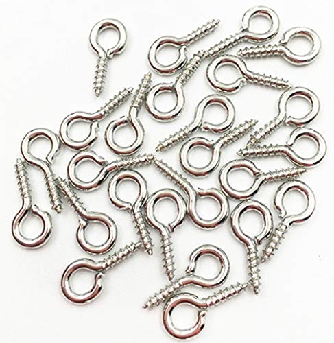 Mehrzweck-Ösenschrauben aus Legierung, Hakenschrauben, Ösennägel, Stiftbügel für DIY-Schmuckherstellung, Zubehör, Silber, 6 x 13 mm (L), 200 Stück von Ailifly