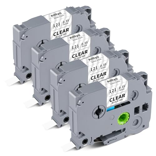 Aililiya TZ-121 Ersatzband für Brother P Touch TZe-121 TZe121 TZ121 TZ121, 9 mm, laminiertes TZ-Klebeband, kompatibel mit Brother Etikettendrucker PTD210, PTD220, PTD202, PTD200, PTH110, 4er-Pack Aililiya TZ-121 Ersatzband für Brother P Touch TZe-121 TZe121 TZ121 TZ121, 9 mm, laminiertes TZ-Klebeband, kompatibel mit Brother Etikettendrucker PTD210, PTD220, PTD202, PTD200, PTH110, 4er-Pack von Aililiya