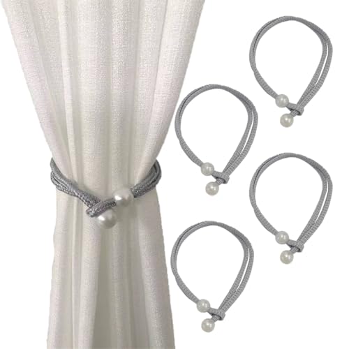 Aililong 4 Stück Vorhang Raffhalter - Handgewebte Perle Gardinenhalter Seil, Moderner Europäischer Stil für Zuhause, Büro, Fenster Dekor Aililong 4 Stück Vorhang Raffhalter - Handgewebte Perle Gardinenhalter Seil, Moderner Europäischer Stil für Zuhause, Büro, Fenster Dekor von Aililong