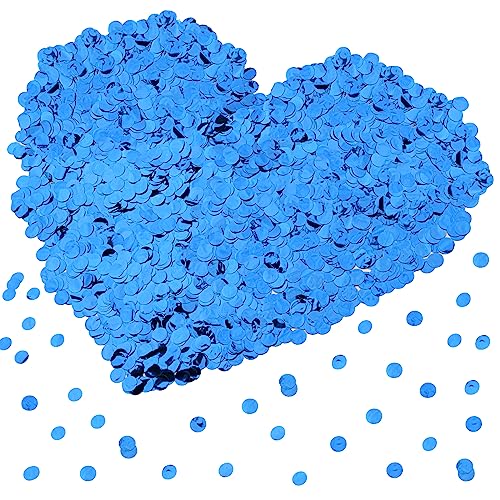 100g Konfetti, Streudeko Punkte Dot, Konfetti, Tischkonfetti für Hochzeiten, Geburtstagen Feier Tischdeko (1,5cm) (Blau) von Ailvor
