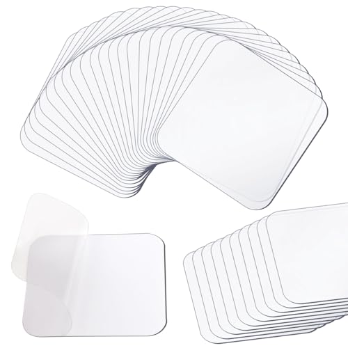 Ailvor Doppelseitiges Klebeband, 50 Stück Doppelseitige Klebepads, Spurloses Waschbares Klebeband Extra Stark, Nano Klebepads Transparent für Teppich, Fliesen, Küche (Quadratisch, 6 * 6cm) von Ailvor