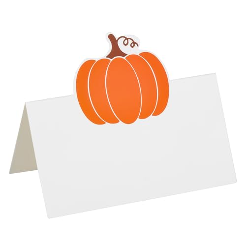 50 Stück Kürbis-Tischkarten, Herbstsitzzelt, Namenskarten, Erntedankfest, Urlaub, gefaltete Tisch-Namensschilder für Tisch, Geburtstag, Hochzeit, Babyparty, Ernteversammlung, Party-Dekorationen 50 Stück Kürbis-Tischkarten, Herbstsitzzelt, Namenskarten, Erntedankfest, Urlaub, gefaltete Tisch-Namensschilder für Tisch, Geburtstag, Hochzeit, Babyparty, Ernteversammlung, Party-Dekorationen von AimFun
