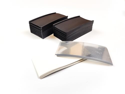 20 Magnetische Etikettenhalter, 40 x 60 mm, vorgestanzt, C-Profil von Aiman GZ