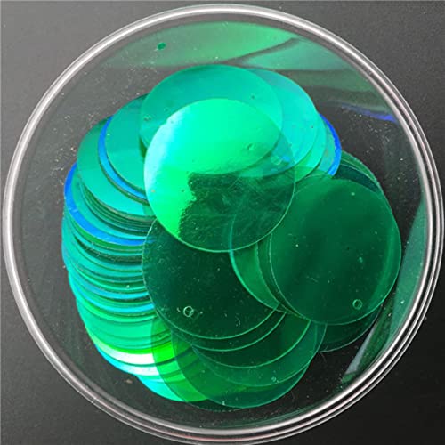 10 mm, 15 mm, 20 mm, 25 mm, 30 mm, PVC, flach, rund, lose Pailletten, Pailletten, zum Nähen von Hochzeits-Bastelzubehör mit 1 Seitenloch, transparentes Grün, 20 mm, 96 Stück, 10 g 10 mm, 15 mm, 20 mm, 25 mm, 30 mm, PVC, flach, rund, lose Pailletten, Pailletten, zum Nähen von Hochzeits-Bastelzubehör mit 1 Seitenloch, transparentes Grün, 20 mm, 96 Stück, 10 g von Aimanter