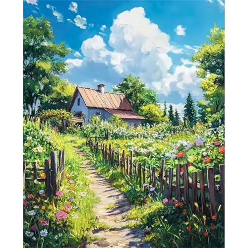 Aimaor Malen Nach Zahlen Erwachsene Hütte,Blumen Paint by Numbers Set,DIY Dame mit Pinseln und Acrylfarben Handgemalt Ölgemälde Leinwand für Home Dekor 30x40cm,Rahmenlos Aimaor Malen Nach Zahlen Erwachsene Hütte,Blumen Paint by Numbers Set,DIY Dame mit Pinseln und Acrylfarben Handgemalt Ölgemälde Leinwand für Home Dekor 30x40cm,Rahmenlos von Aimaor