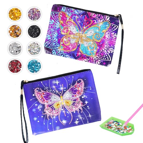 Aimorty 2 Stück Diamond Painting Geldbörsen, Mädchen Geschenke 5D DIY Diamant Painting Handtasche, Geschenke für Mädchen Diamant Kunst Handgelenk Kupplungstasche für Frauen Make-up Geschenk (Stil 2) Aimorty 2 Stück Diamond Painting Geldbörsen, Mädchen Geschenke 5D DIY Diamant Painting Handtasche, Geschenke für Mädchen Diamant Kunst Handgelenk Kupplungstasche für Frauen Make-up Geschenk (Stil 2) von Aimorty
