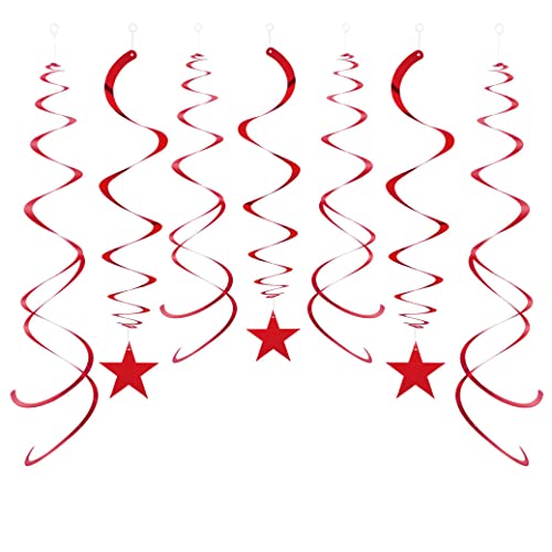 AimtoHome Party Star Swirl Dekorationen, Rote Folie Deckenbehang Wirbel Dekorationen mit Stern, Whirls Dekorationen für Geburtstag | Hochzeit | Jahrestag | Abschlussfeier Party Supplies 30 Stück AimtoHome Party Star Swirl Dekorationen, Rote Folie Deckenbehang Wirbel Dekorationen mit Stern, Whirls Dekorationen für Geburtstag | Hochzeit | Jahrestag | Abschlussfeier Party Supplies 30 Stück von AimtoHome