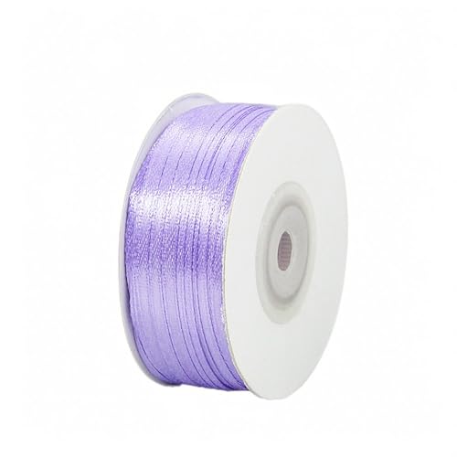 Aimtohome Schmales Lavendelband, dünnes Bastelband für Hochzeitsdekorationen, Geschenkverpackungen, Haar-Accessoires, Party-Dekoration, Polyester, doppelseitig (0,3 cm breit x 91,4 m) von AimtoHome