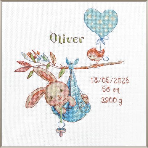 Aine Kreuzstich-Set für Jungen A1028, Kreuzstich-Set für Anfänger und Fortgeschrittene, Kreuzstich-Set für Erwachsene, Stickerei-Set mit Zählmuster von Aine