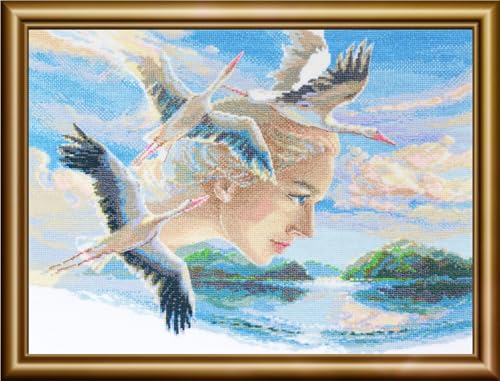 Aine Kreuzstich Stickpackung Mutter Natur. Himmel, nach Olga Novitskaya Gemälde, Zählmuster Aine Kreuzstich Stickpackung Mutter Natur. Himmel, nach Olga Novitskaya Gemälde, Zählmuster von Aine