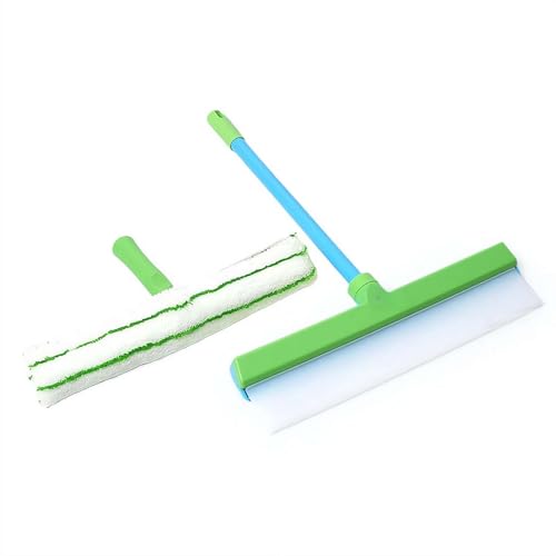 Ainiupi Erweiterbares Silikon-Fensterabzieher-Set, Glasreinigungswerkzeuge mit Silikonabzieher und Mikrofaser-Schrubber, Fensterwerkzeug für Dusche, Glas, Spiegel, Tür, Auto Ainiupi Erweiterbares Silikon-Fensterabzieher-Set, Glasreinigungswerkzeuge mit Silikonabzieher und Mikrofaser-Schrubber, Fensterwerkzeug für Dusche, Glas, Spiegel, Tür, Auto von Ainiupi