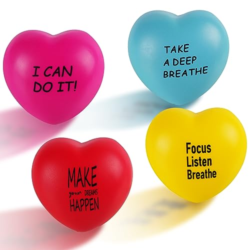 Ainiv Anti Stress Spielzeug Bälle, 4 PCS Herzform Stressball, 6cm Durchmesser Schaum Stressabbau Bälle, Stressabbau Spielzeug für Kinder Erwachsene Mitgebsel Gastgeschenke Kindergeburtstag Weihnachten Ainiv Anti Stress Spielzeug Bälle, 4 PCS Herzform Stressball, 6cm Durchmesser Schaum Stressabbau Bälle, Stressabbau Spielzeug für Kinder Erwachsene Mitgebsel Gastgeschenke Kindergeburtstag Weihnachten von Ainiv