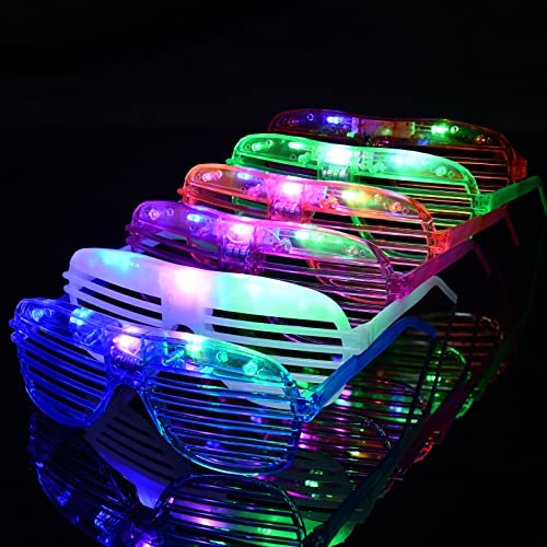 Ainiv LED Leuchtbrille, Led Brille, Kabellos Party Brille, LED Party Sonnenbrille, Leuchten Sie Neon Rave Brille Glow, Flashing LED Sonnenbrille Kostüme für Party, Karneval, Halloween Ainiv LED Leuchtbrille, Led Brille, Kabellos Party Brille, LED Party Sonnenbrille, Leuchten Sie Neon Rave Brille Glow, Flashing LED Sonnenbrille Kostüme für Party, Karneval, Halloween von Ainiv