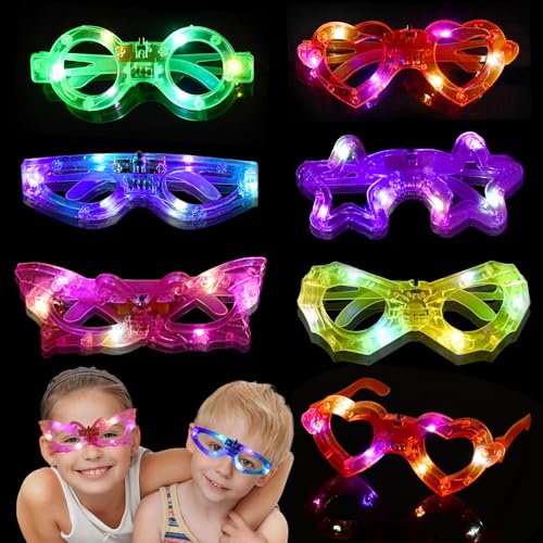 Ainiv 6 Stück LED Leuchtende Brille Leuchtende Coole Brille Led Brillen für Party Neon Party Geburtstag Fasching Brille für Kinder Partybrille Geburtstag Leuchtendes Spielzeug Geschenke Ainiv 6 Stück LED Leuchtende Brille Leuchtende Coole Brille Led Brillen für Party Neon Party Geburtstag Fasching Brille für Kinder Partybrille Geburtstag Leuchtendes Spielzeug Geschenke von Ainiv