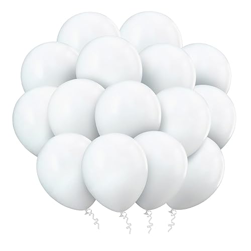 Ainiv Party Ballons, 60PCS Latex Ballons Dekoration für Baby Kindergeburtstag Party Deko, Taufe Deko, Kommunion Deko, Valentinstag, Verlobungsdeko, Brautparty, Hochzeitsdeko, Luftballon Girlande-Weiß Ainiv Party Ballons, 60PCS Latex Ballons Dekoration für Baby Kindergeburtstag Party Deko, Taufe Deko, Kommunion Deko, Valentinstag, Verlobungsdeko, Brautparty, Hochzeitsdeko, Luftballon Girlande-Weiß von Ainiv