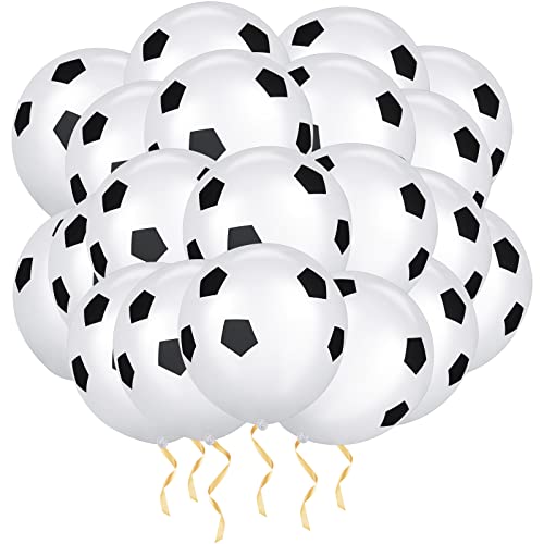 Ainiv Fußball Ballons, 20 Stück Luftballon, Einschulung Deko, Schulanfang Luftballon,Schuleinführung Deko, Luftballons Dekoration Fußball Folienballon für Party Deko Geburtstag Kindergeburtstag Jungen von Ainiv