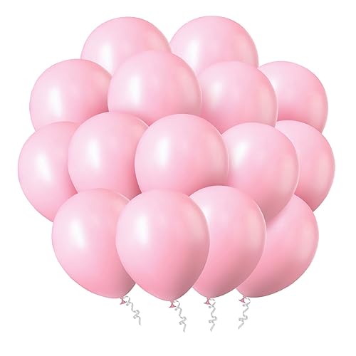 Ainiv Party Ballons, 60PCS Latex Ballons Dekoration für Baby Kindergeburtstag Party Deko, Taufe Deko, Kommunion Deko, Valentinstag, Verlobungsdeko, Brautparty, Hochzeitsdeko, Luftballon Girlande-Rosa von Ainiv