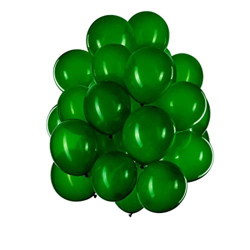 Ainmto 50 Stück 12 Zoll Luftballons Dunkelgrün Helium Ballons für Geburtstag, Hochzeiten von Ainmto