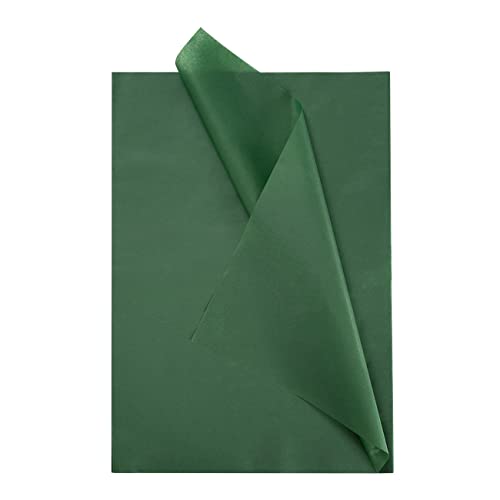 Ainmto 50 Blatt Dunkelgrün Decoupage Seidenpapier, Geschenkpapier Seidenpapier - 50x70 cm von Ainmto