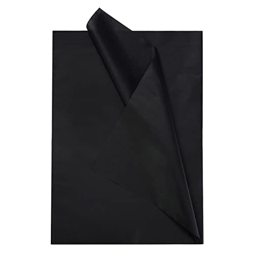 Ainmto 50 Blatt Schwarz Decoupage Seidenpapier, Geschenkpapier Seidenpapier - 50x70 cm von Ainmto