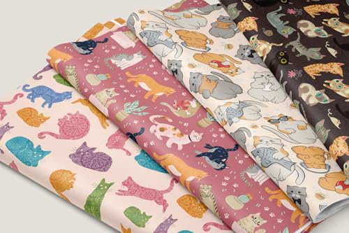 Ainmto Katzen Geschenkpapier, Geschenk Papier mit Katzen Motiv, für Kätzchen Bday Geschenkpapier, Katzenbesitzer,Fellmama,Kindergeburtstag Geburtstag,8 Blatt (70x50cm) von Ainmto