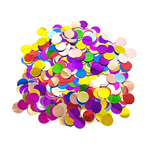 Ainmto Konfetti Metallic Bunt 50g, 1,5cm Rund Foil Konfetti für Party Dekorationen, Tischdekoration Ainmto Konfetti Metallic Bunt 50g, 1,5cm Rund Foil Konfetti für Party Dekorationen, Tischdekoration von Ainmto
