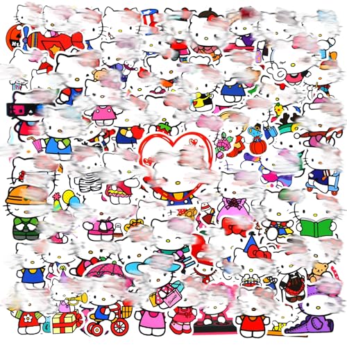 100 Stück Kity Sticker Kinder, Kawaii Cat Aufkleber Sticker, Wasserfester Vinyl Aufkleber für Laptop Scrapbook Skateboard Motorrad 100 Stück Kity Sticker Kinder, Kawaii Cat Aufkleber Sticker, Wasserfester Vinyl Aufkleber für Laptop Scrapbook Skateboard Motorrad von Ainvliya