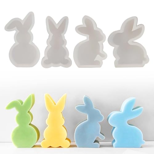4 Stück Silikonformen Gießformen Ostern Hase, Kaninchen Silikonform Ostern Hase Silikonformen Osterhase zum Gießen Silikonform Giessformen für DIY Deko Gips Sojawachs Kerzen Ostergeschenke Handwerk 4 Stück Silikonformen Gießformen Ostern Hase, Kaninchen Silikonform Ostern Hase Silikonformen Osterhase zum Gießen Silikonform Giessformen für DIY Deko Gips Sojawachs Kerzen Ostergeschenke Handwerk von Ainvliya