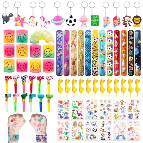 Ainvliya 72Pcs Kinder Party Spielzeug Set - Dino Einhorn Party Zubehör Geschenk Geburtstag Mädchen Jungen SchüLerbelohnung von Ainvliya