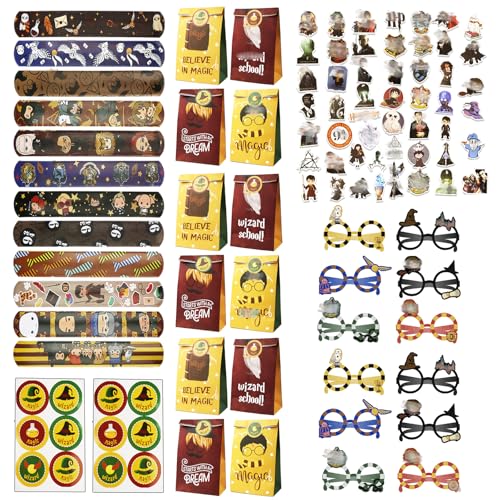 Ainvliya 86 Stück Partytütenfüller, 50 Aufkleber, 12 Silikon-Armbänder, 12 Schlüsselanhänger, 12 Papiertüten, Partytütenzubehör für Kinder, Jungen, Mädchen Ainvliya 86 Stück Partytütenfüller, 50 Aufkleber, 12 Silikon-Armbänder, 12 Schlüsselanhänger, 12 Papiertüten, Partytütenzubehör für Kinder, Jungen, Mädchen von Ainvliya