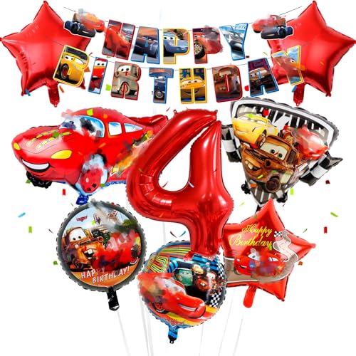 Auto Geburtstagsdeko 4 Jahre Luftballons Jungen- Rot Kindergeburtstag Deko Car Folienballon Happy Birthday Geburtstag Balloon Partyzubehör für Kinder Racing Theme Party Geburtstag Supplies ballon Auto Geburtstagsdeko 4 Jahre Luftballons Jungen- Rot Kindergeburtstag Deko Car Folienballon Happy Birthday Geburtstag Balloon Partyzubehör für Kinder Racing Theme Party Geburtstag Supplies ballon von Ainvliya