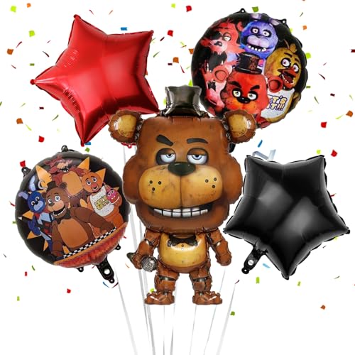 Geburtstagsdeko Luftballons Jungen Mädchen- 5Pcs Kindergeburtstag Deko Folienballon Banner Happy Birthday Geburtstag Balloon Partyzubehör für Kinder Theme Party Hintergrunden Supplies Ballon Set von Ainvliya