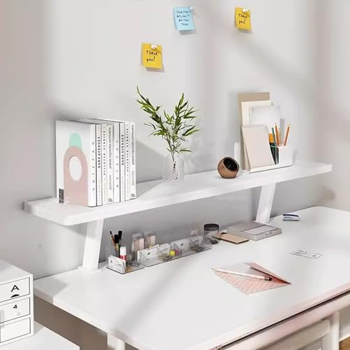 Ergonomische Schreibtischverlängerung Mit Monitor- Und Laptop-Riser Zum Anklemmen An Die Schreibtischablage Für Gaming- Und Bürozubehör Robuster Schreibtisch-Aufbewahrung-Bianco-L: 120CM/47IN von Aioneer