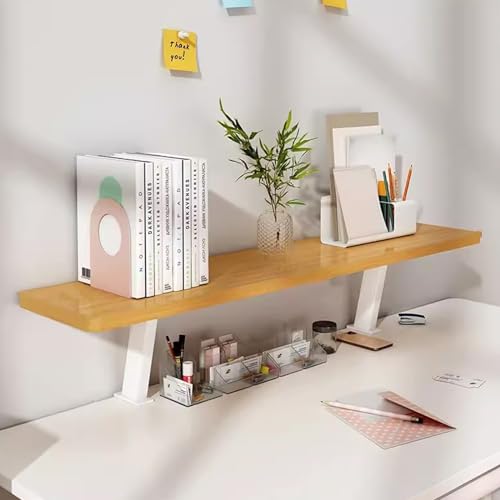 Ergonomische Schreibtischverlängerung Mit Monitor- Und Laptop-Riser Zum Anklemmen An Die Schreibtischablage Für Gaming- Und Bürozubehör Robuster Schreibtisch-Aufbewahrung-Natural-L: 80CM/31.5IN von Aioneer