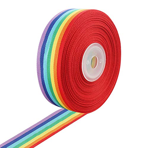 Regenbogen Band 15m x 25mm Nähen Band Dekoband Geschenkband Schleifenband für DIY Handwerk Nähen Geschenkverpackung von Aipaide