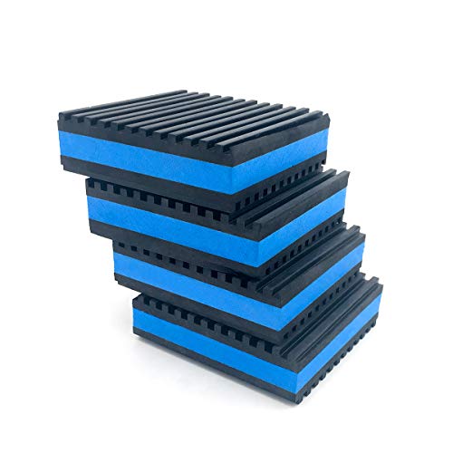 Air Jade 4 Pack Rubber Anti-Vibration Pads, Heavy Duty Eva Vibration Isolation Pads Mats for HVAC, Washers, Compressors, Treadmills, Air Conditioner (4" x 4" x 7/8") von Air Jade