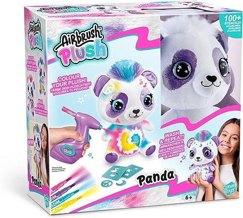Airbrush Plush Panda, 4 Airbrush-Farben enthalten, 100+ wiederverwendbare Schablonen, batteriebetriebene Airbrush, kreieren, sprühen, waschen und ernten Airbrush Plush Panda, 4 Airbrush-Farben enthalten, 100+ wiederverwendbare Schablonen, batteriebetriebene Airbrush, kreieren, sprühen, waschen und ernten von Airbrush Plush
