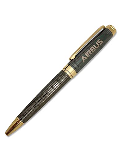 Kugelschreiber Airbus Farbe Schwarz und Gold mit blauer Tinte von Airbus